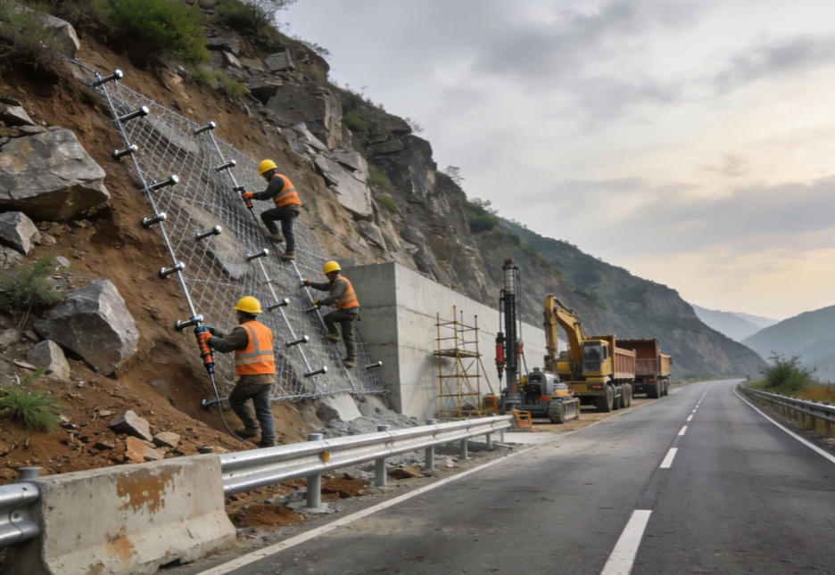 东凤镇公路道路护坡